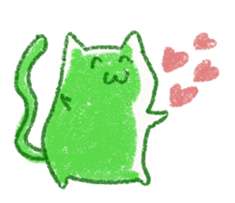 red bull and grean cat and blue bird,2nd sticker #15007274