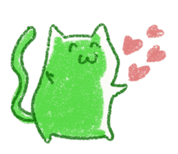 red bull and grean cat and blue bird,2nd sticker #15007274