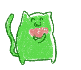 red bull and grean cat and blue bird,2nd sticker #15007275