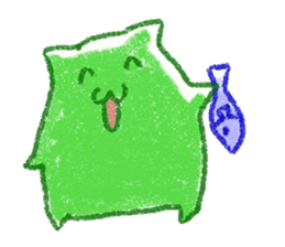 red bull and grean cat and blue bird,2nd sticker #15007276