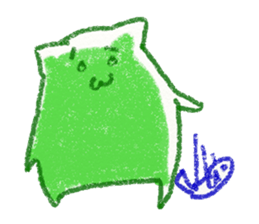 red bull and grean cat and blue bird,2nd sticker #15007277