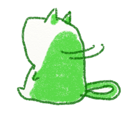 red bull and grean cat and blue bird,2nd sticker #15007279