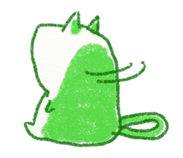 red bull and grean cat and blue bird,2nd sticker #15007279