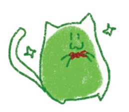 red bull and grean cat and blue bird,2nd sticker #15007282