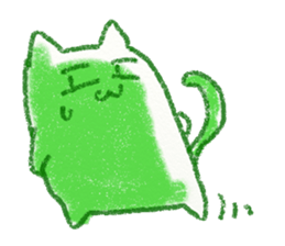 red bull and grean cat and blue bird,2nd sticker #15007284