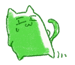 red bull and grean cat and blue bird,2nd sticker #15007284