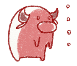 red bull and grean cat and blue bird,2nd sticker #15007297