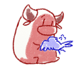 red bull and grean cat and blue bird,2nd sticker #15007303