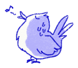 red bull and grean cat and blue bird,2nd sticker #15007307