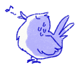 red bull and grean cat and blue bird,2nd sticker #15007307