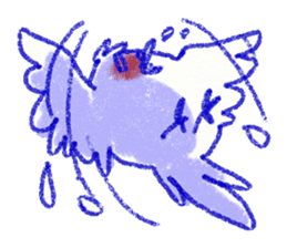 red bull and grean cat and blue bird,2nd sticker #15007308