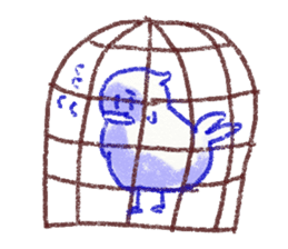 red bull and grean cat and blue bird,2nd sticker #15007309