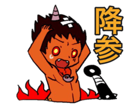 red oni boy sticker #15007594