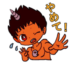 red oni boy sticker #15007595
