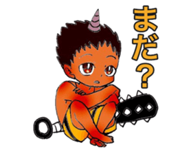 red oni boy sticker #15007600