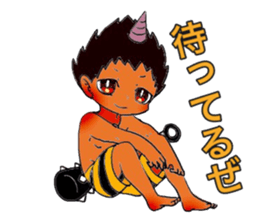 red oni boy sticker #15007602