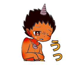 red oni boy sticker #15007603