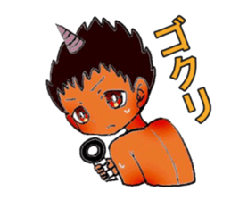 red oni boy sticker #15007605
