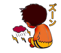 red oni boy sticker #15007608