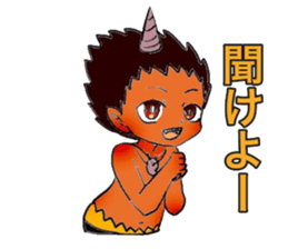 red oni boy sticker #15007609
