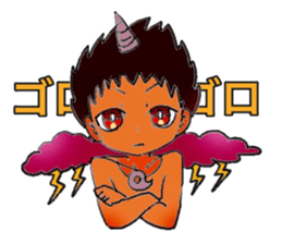 red oni boy sticker #15007610