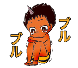 red oni boy sticker #15007615