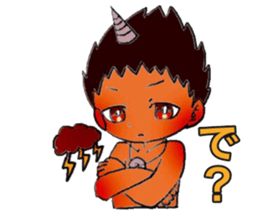 red oni boy sticker #15007616