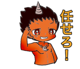 red oni boy sticker #15007617