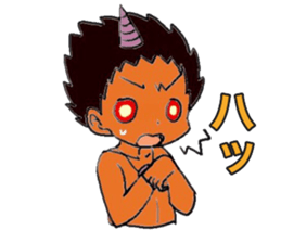 red oni boy sticker #15007618