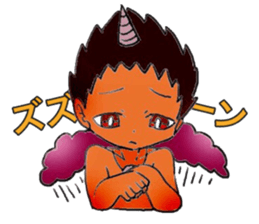 red oni boy sticker #15007619