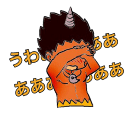 red oni boy sticker #15007625