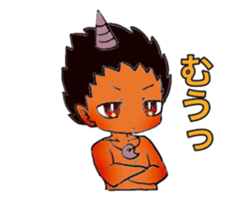 red oni boy sticker #15007627