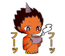 red oni boy sticker #15007628