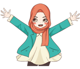 Cheerful Hijab sticker #15008826