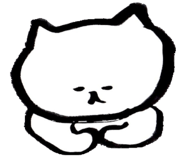 Japanese brush pen cats 2 sticker #15008889