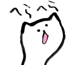 Japanese brush pen cats 2 sticker #15008890