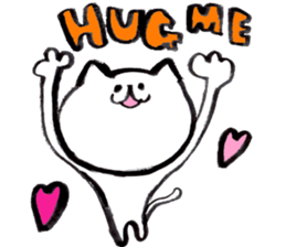 Japanese brush pen cats 2 sticker #15008893