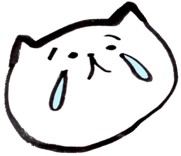 Japanese brush pen cats 2 sticker #15008903