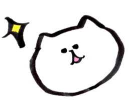 Japanese brush pen cats 2 sticker #15008910