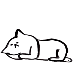 Japanese brush pen cats 2 sticker #15008911