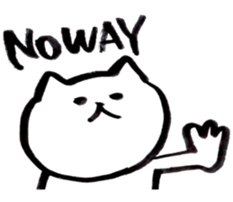 Japanese brush pen cats 2 sticker #15008913