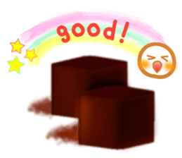 Chocolate and Valentine in English sticker #15009047