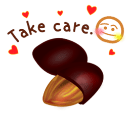 Chocolate and Valentine in English sticker #15009051