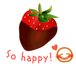 Chocolate and Valentine in English sticker #15009053