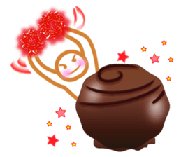 Chocolate and Valentine in English sticker #15009058