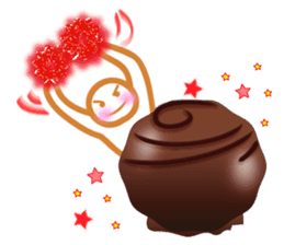 Chocolate and Valentine in English sticker #15009058