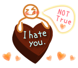 Chocolate and Valentine in English sticker #15009075