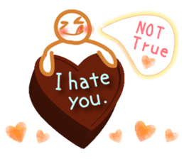 Chocolate and Valentine in English sticker #15009075
