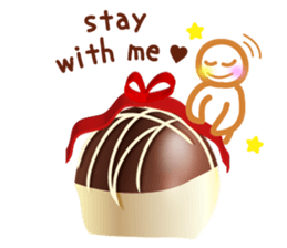 Chocolate and Valentine in English sticker #15009076