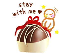Chocolate and Valentine in English sticker #15009076